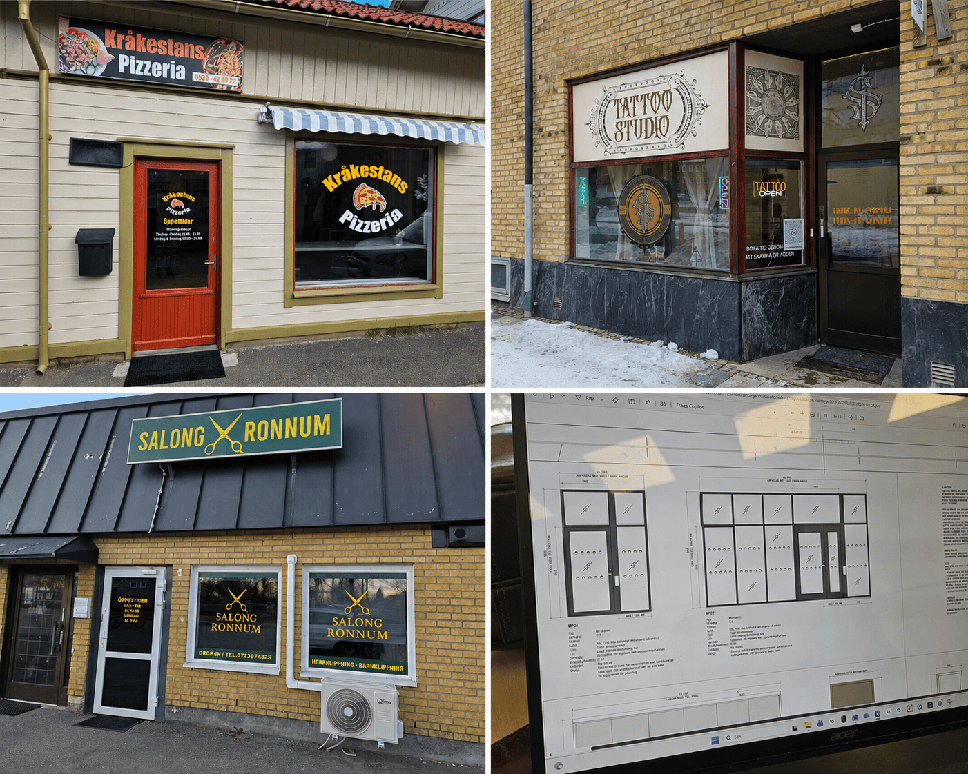 Precisionutskurna texter och logotyper i vinyl för skyltfönster