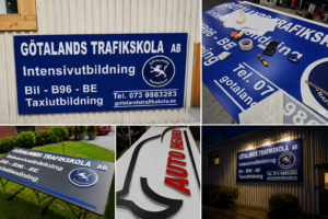 En tydlig reflekterande parkeringsskylt monterad utomhus i Trollhättan, som visar Designteks expertis inom funktionella skyltar. vad kostar en skylt