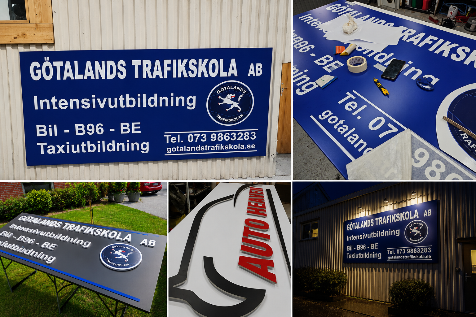 En tydlig reflekterande parkeringsskylt monterad utomhus i Trollhättan, som visar Designteks expertis inom funktionella skyltar.